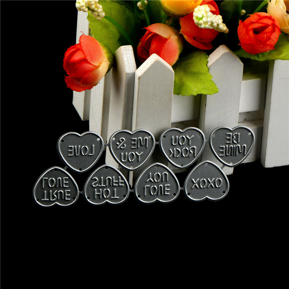 8Pcs Love Design Metal Cutting Die For DIY Scrapbooking Album Paper Ca.l8