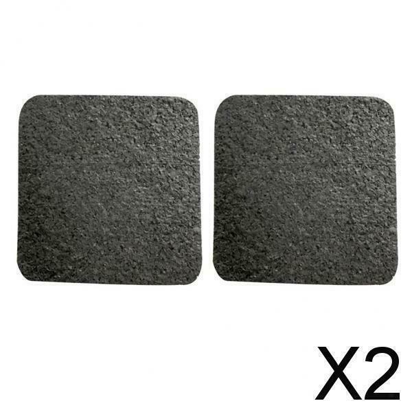 2X 2Pcs Treadmill Shock Absorbing Mat Rubber Office Workout Floor Pad Black
