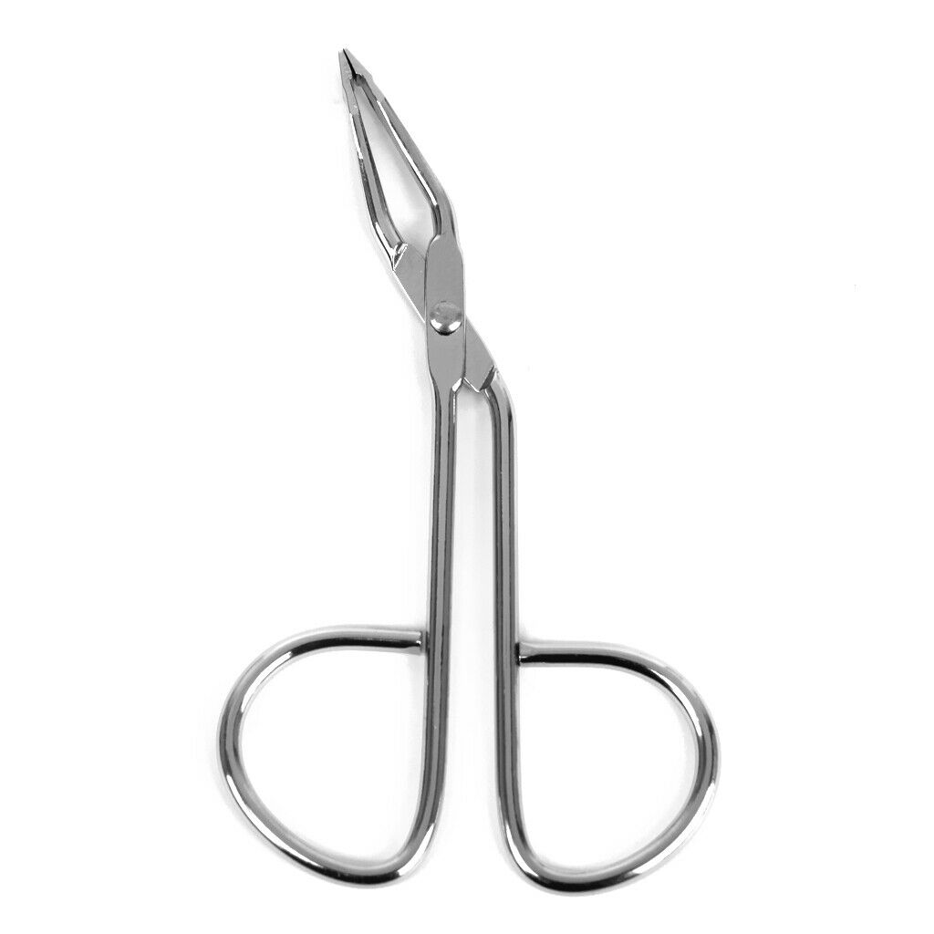2x Scissor Tweezers Slant Tip Square Salon Quality Eyebrow Clamp Clipper