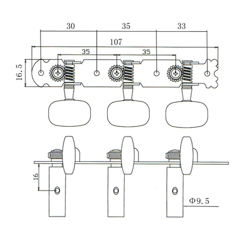 Tuning Pegs Pegs Keys for Classical Guitar (2 Packs)