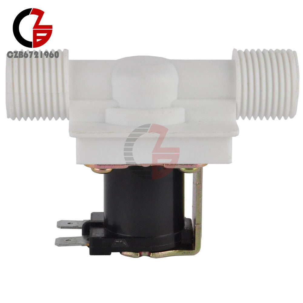 1/2" N/C Magnetic Electric Solenoid Valve Water Air Inlet Flow Switch DC 12V