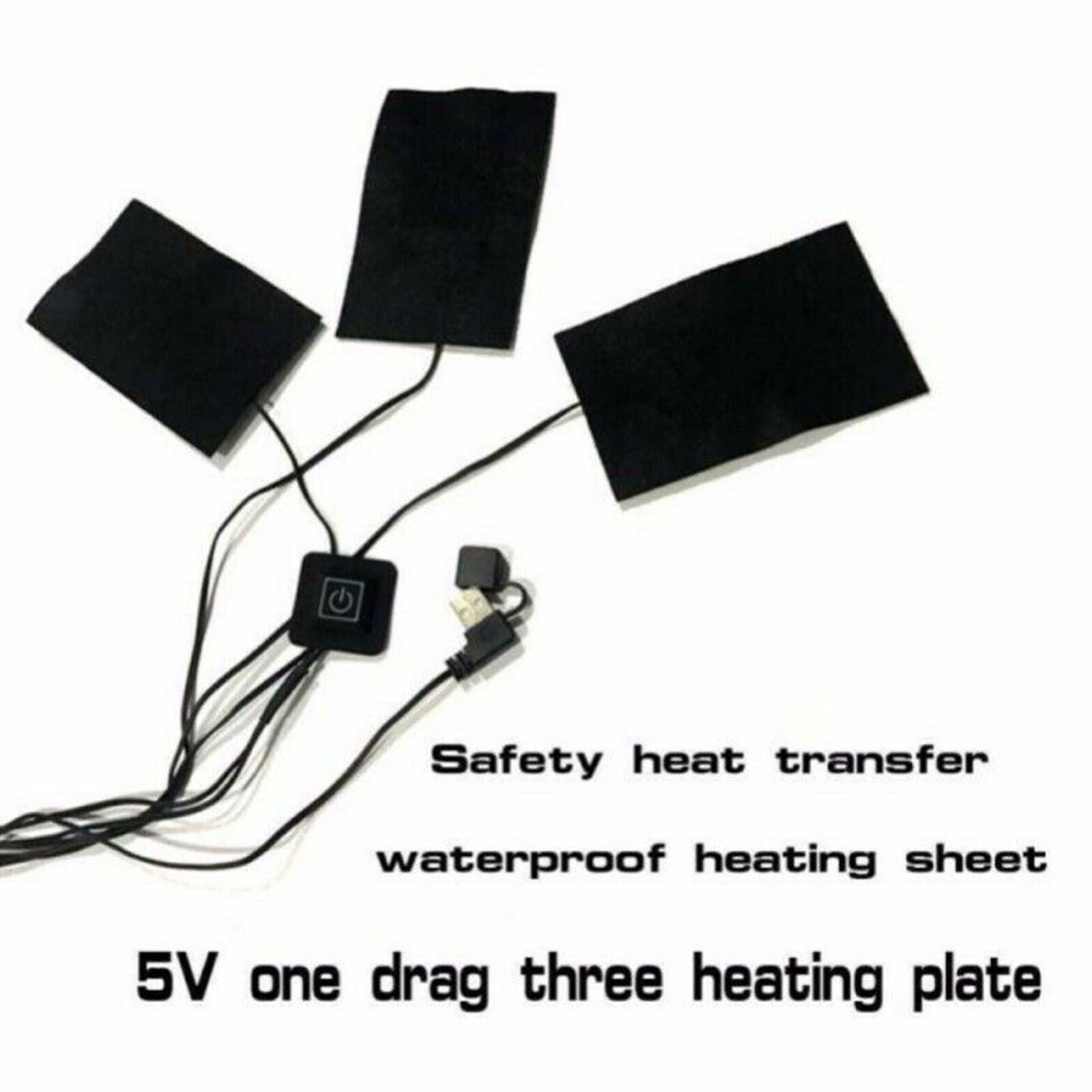 8-in-1 Electric Vest Heater Warm Cloth Jacket USB Thermal Heated Pad Body Warmer