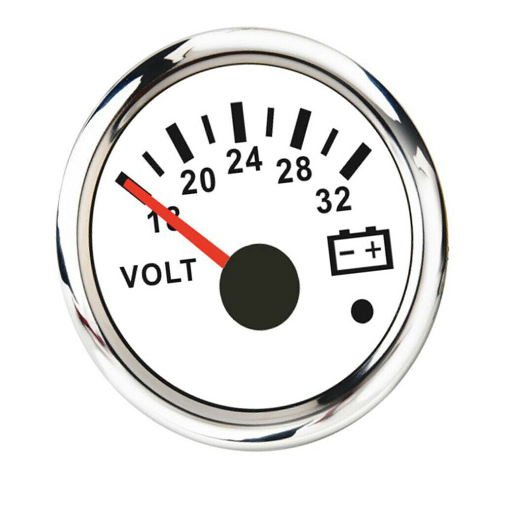 52mm Waterproof IP67 Voltmeters Voltage Meters Gauges 18-32V For Boat Yacht Auto
