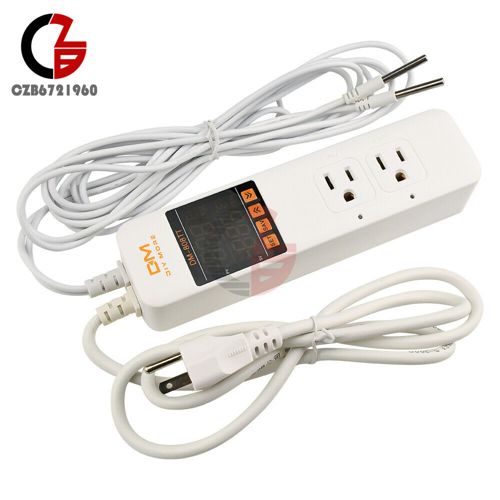 10A AC 85-250V Digital Temperature Controller Thermostat Controller Socket