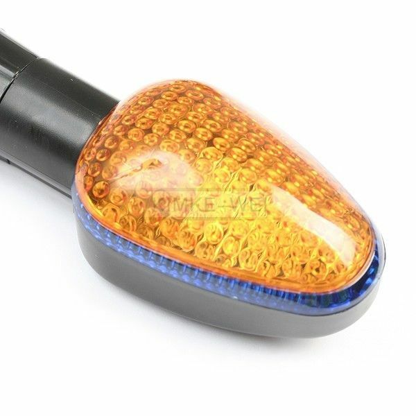 2 x Amber Motorbike Turn Signals Indicator Lights Lamps