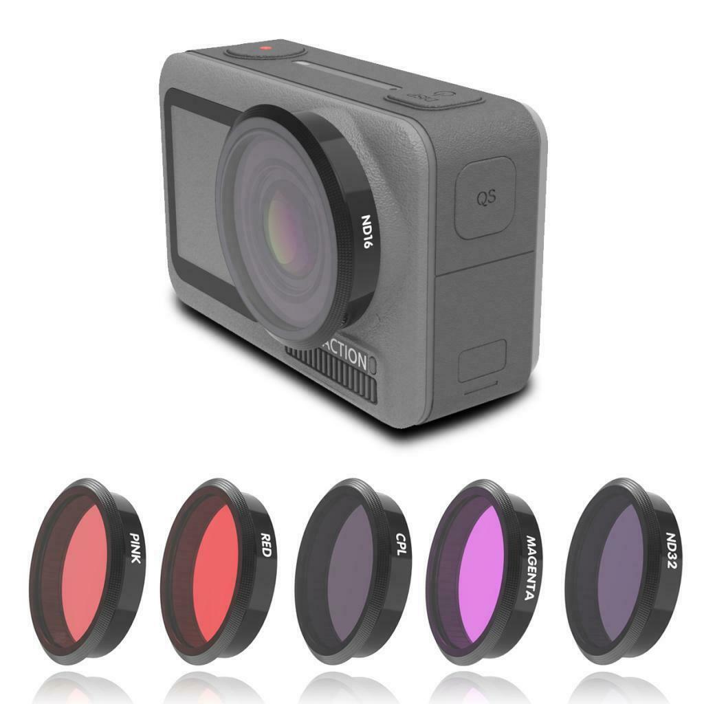 Waterproof Sports Camera Lens Protective Filter for DJI OSMO ACTION Red