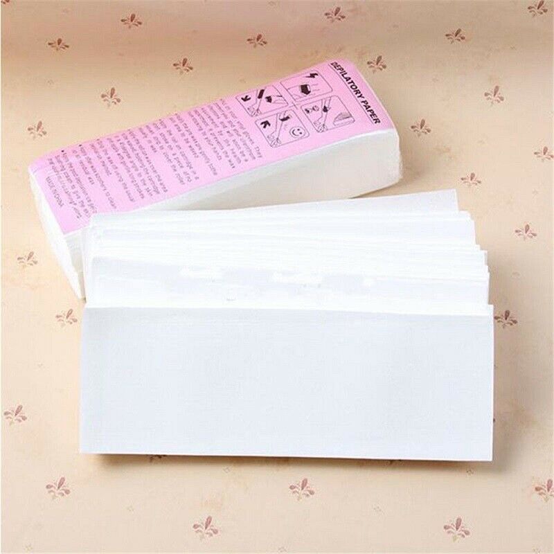 100pcs   Non - woven   Hair   Removal   Paper   Strips   for   Wax   Epilation
