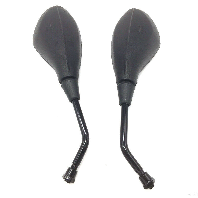 2X Motorcycle Motorcross Chopper ATV Bikes 10mm Black Rear View Side Mirrors