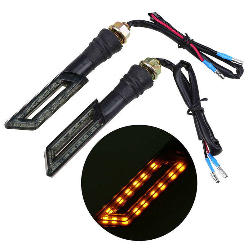 Smoke Amber LED Turn Signal Light M10 Indicator 10mm Bolt Motorcycle Universal