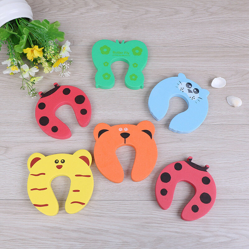 6X Baby safety foam door jammer guard finger protector animal design  .l8