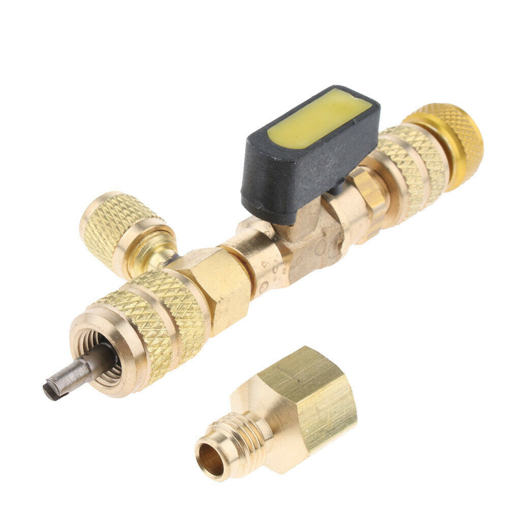 Valve Core Remover/Installer Tool with Dual Size SAE 1/4&5/16 Port for HVAC