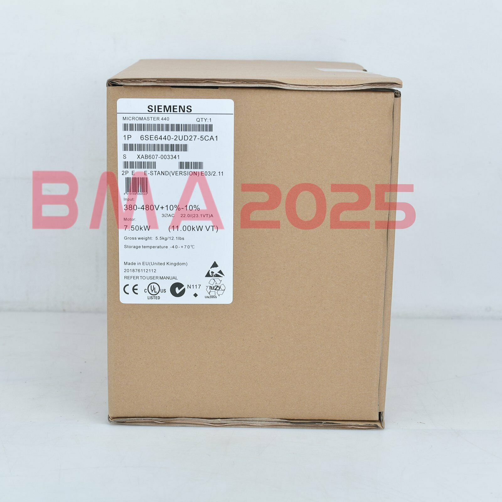 New 6SE6440-2UD27-5CA1 6SE6 440-2UD27-5CA1 1year warranty DHL free Ship SM9T