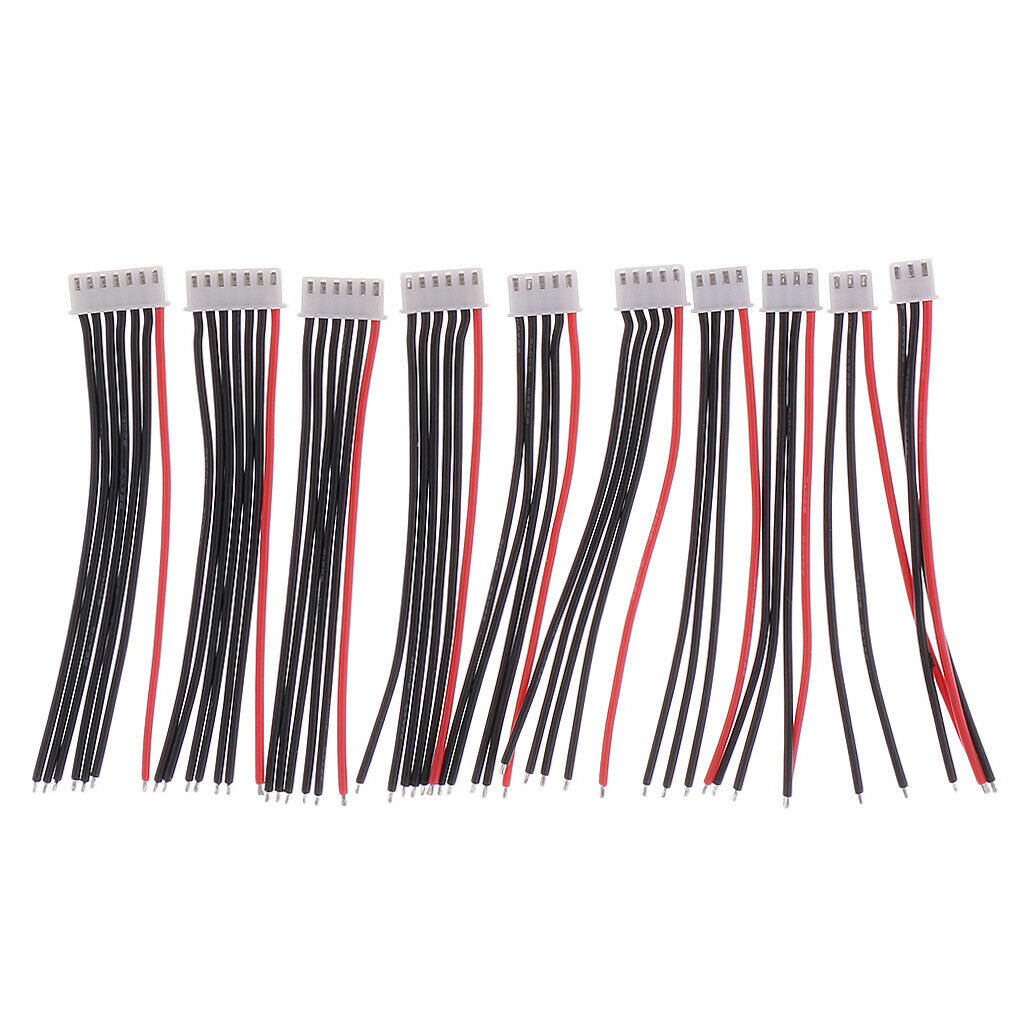 10pcs JST-XH Connector Adapter Plug 2-6S B6 Balance Charger Silicon Cable