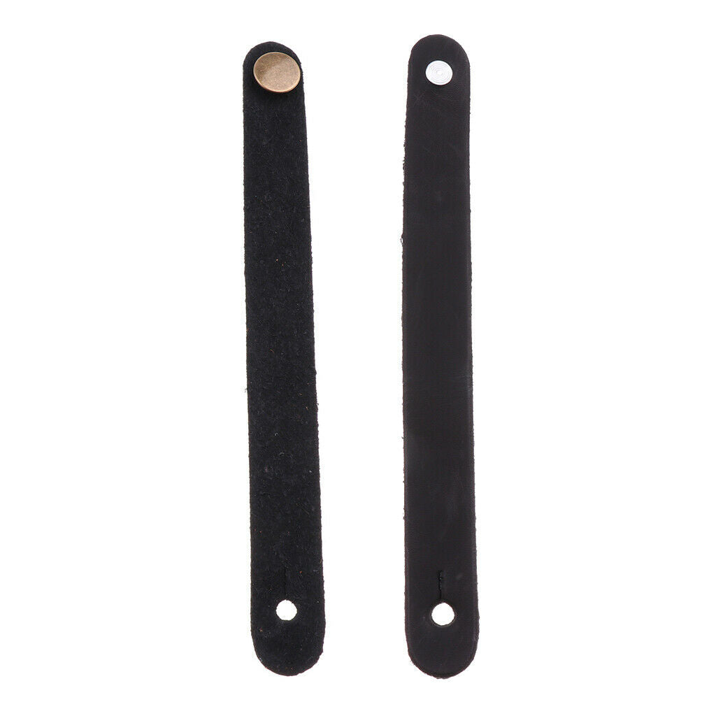 2x Guitar Headstock Straps Button Hook for Acoustic Folk Guitar Parts Black