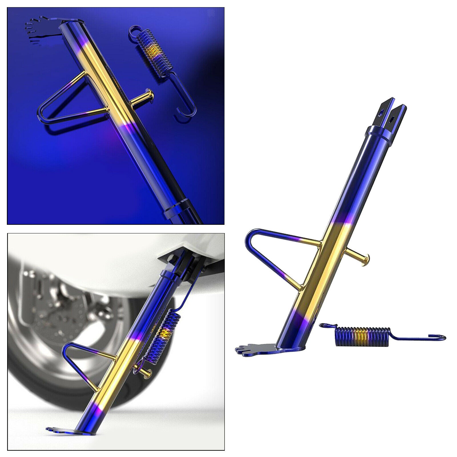 Motorbike Motorcycle Accessories E-Bike Titanium Side Kickstand Parking Rack