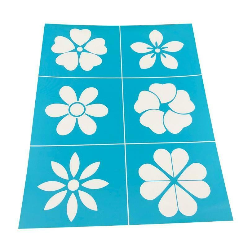 Flowers Self-Adhesive Silk Screen Printing Stencil for Painting on Wood T-Shirt