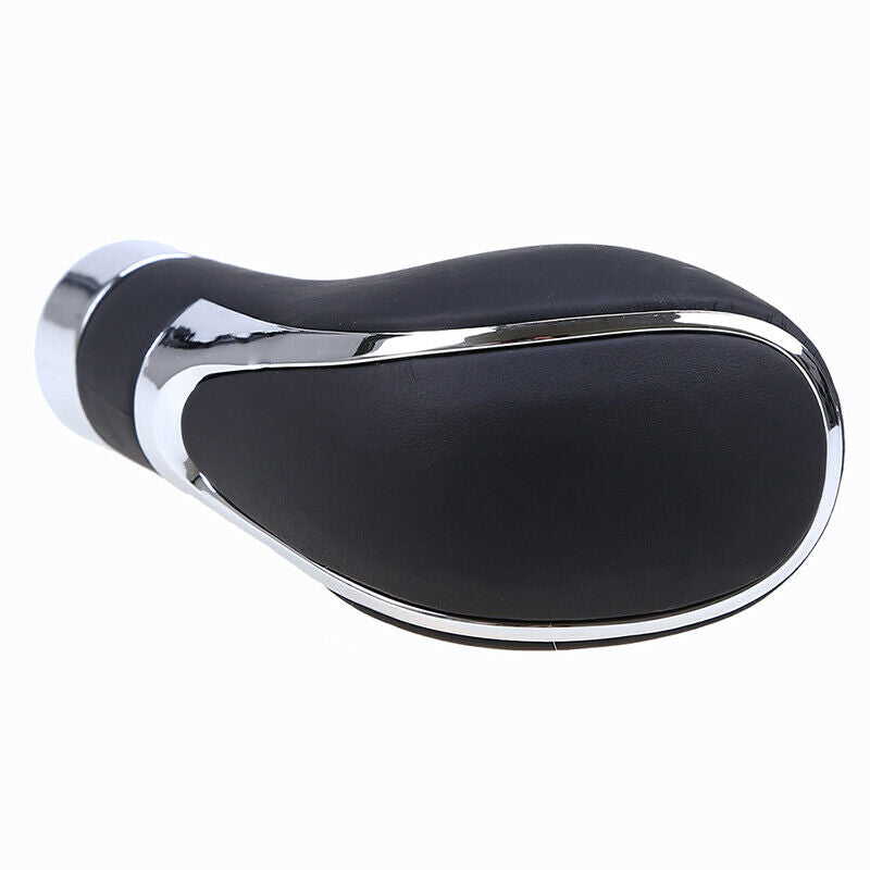 5/6 Speed Manual MT Leather Car Gear Shift Knob Lever Stick Aluminum Sliver