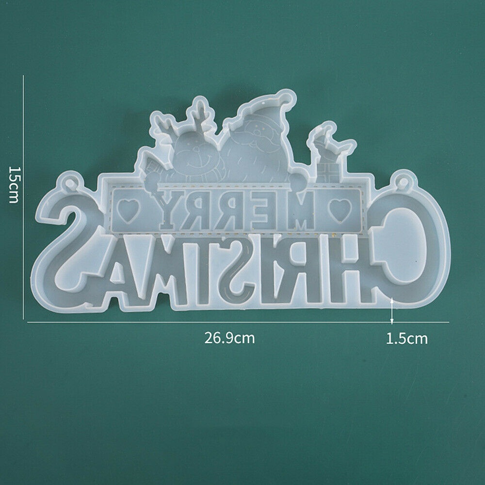 Santa Claus Christmas Letter Epoxy Silicone Mold DIY Handwork Mould Craft Decor
