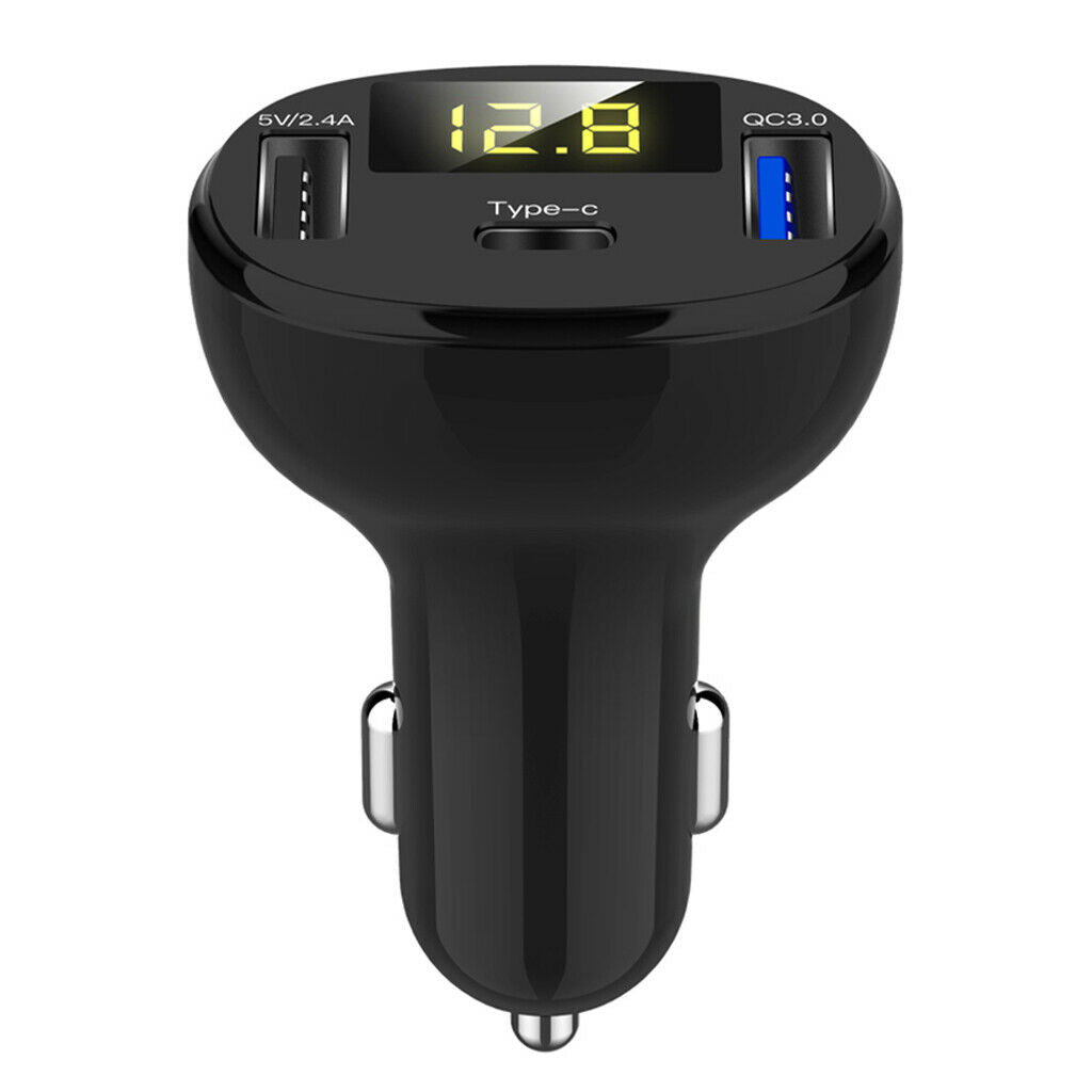 USB C Car Charger Kit Dual USB & Type-C Support QC3.0