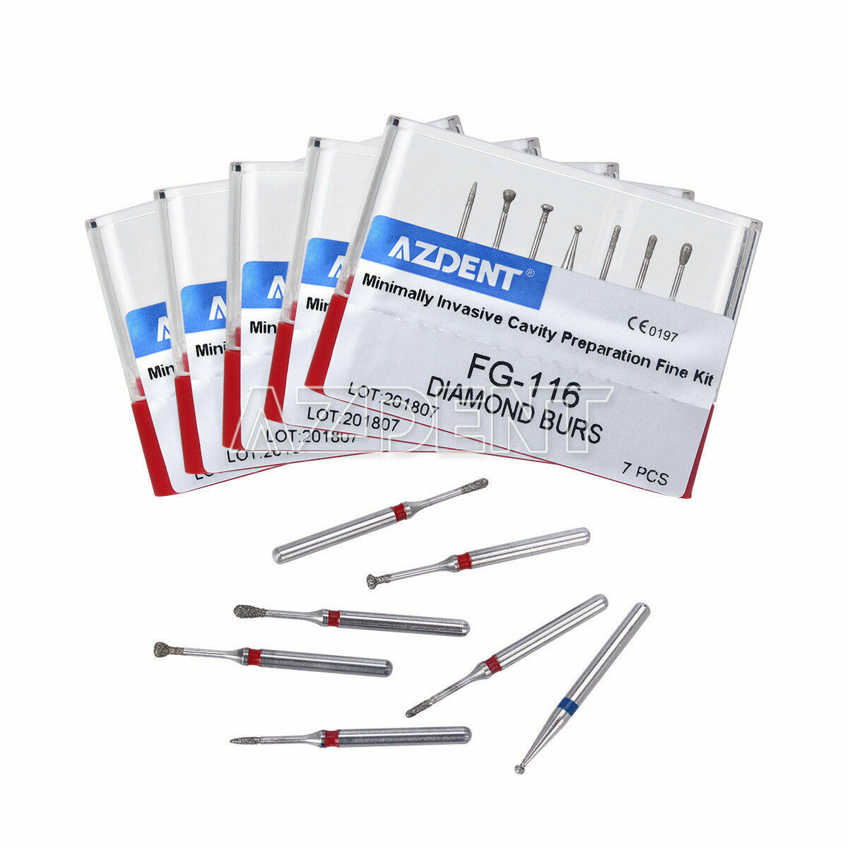 50 X Dental Diamond Burs FG-116 Minimally Invasive Cavity Preparation Fine Kit