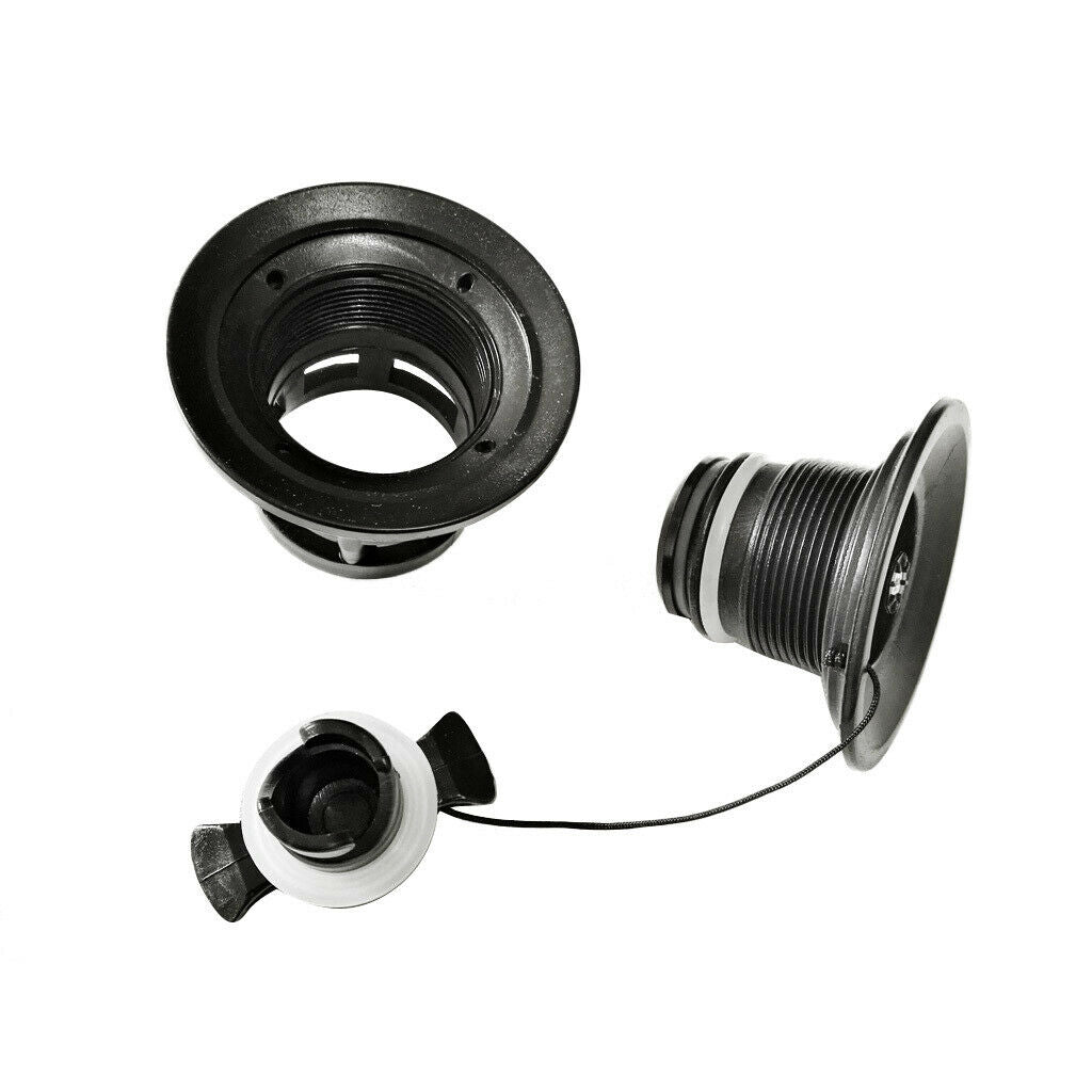 Double Seal Air Valve Replacement For Inflatable Boat Raft Kayak Canoe Black