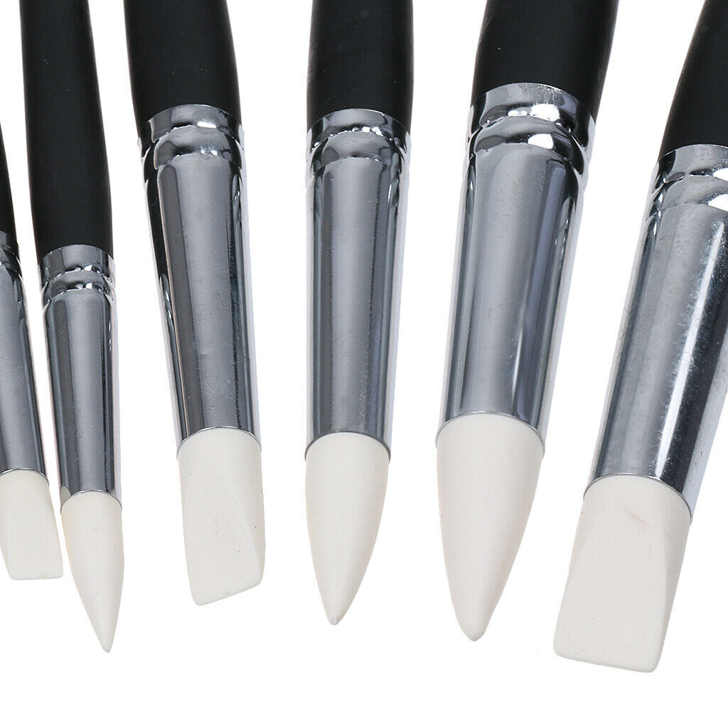 9pc Silicone Rubber Shapers Painting Brush Polymer Clay Sculpting Modelling Tool