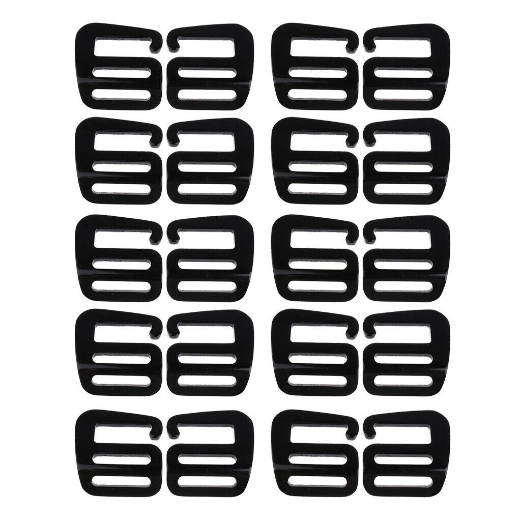 20 Pcs G Hook Webbing Buckle Quick Release for Backpack Strap Belt Webbing
