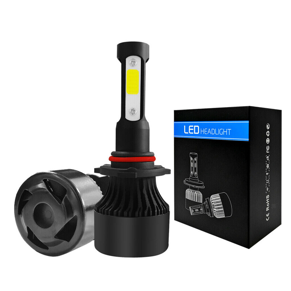 4Side S2 Black LED Headlamp Bulb Conversion Kit Hi/Lo Beam Lamp 9005 HB3 H10
