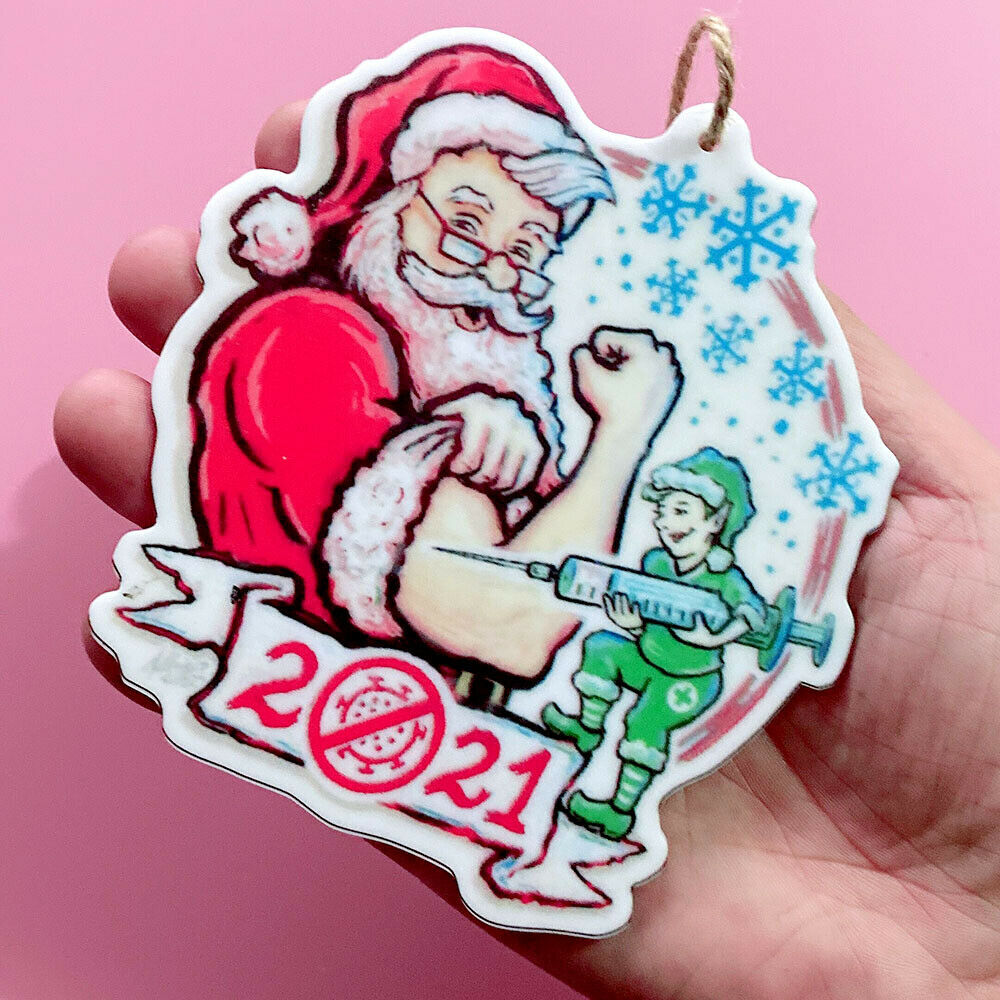2021 Christmas Tree Pendant Ornament Santa Claus Xmas Tree Creative Hanging New