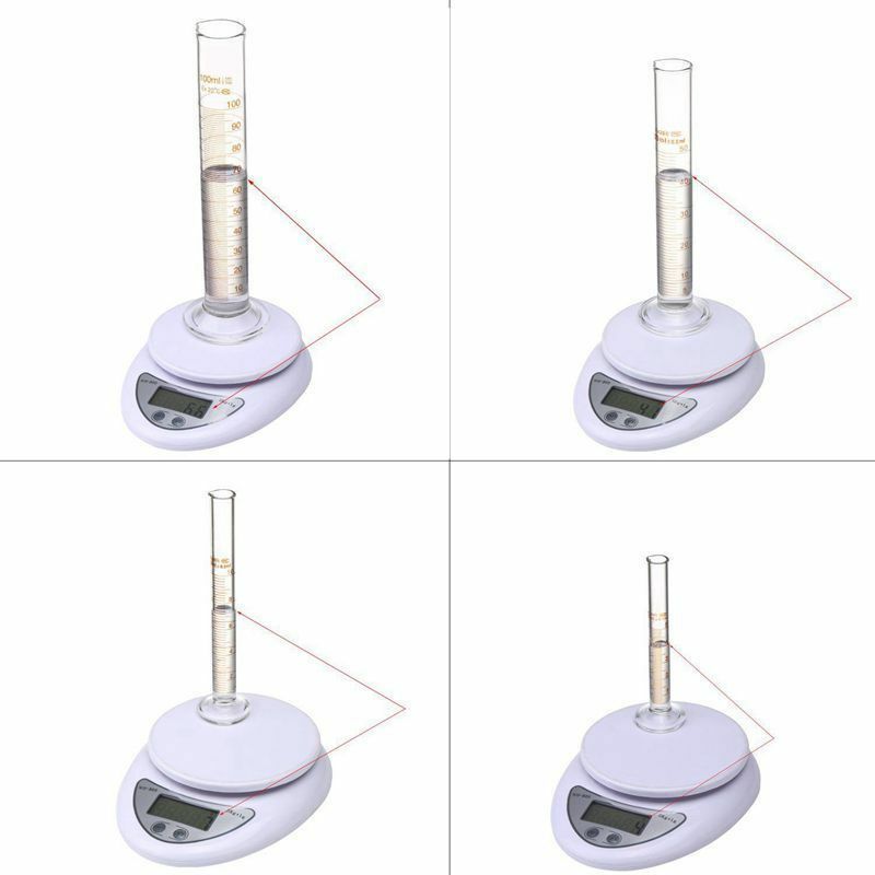 Thick Glass Graduated Measuring Cylinder Set 5ml 10ml 50ml 100ml Glass