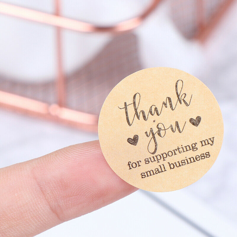500PCs/roll Handmade Thank You Stickers Paper Label  Round Stationery Dec.l8