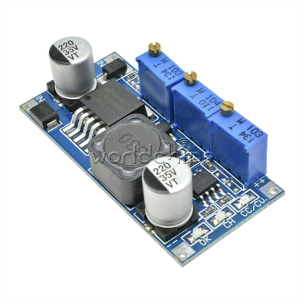 2Pcs DC-DC LM2596 Step-down Adjustable Power Supply Module CC-CV LED Driver