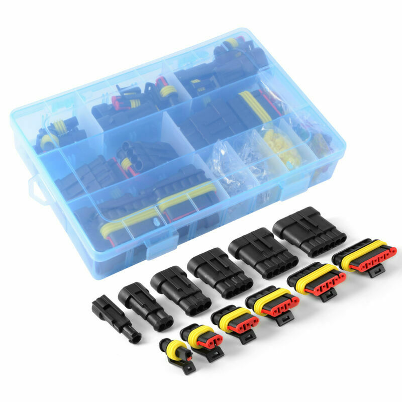 Car Truck Waterproof Electrical Connector Terminal 1/2/3/4/5/6 Pin Way+Fuses Kit