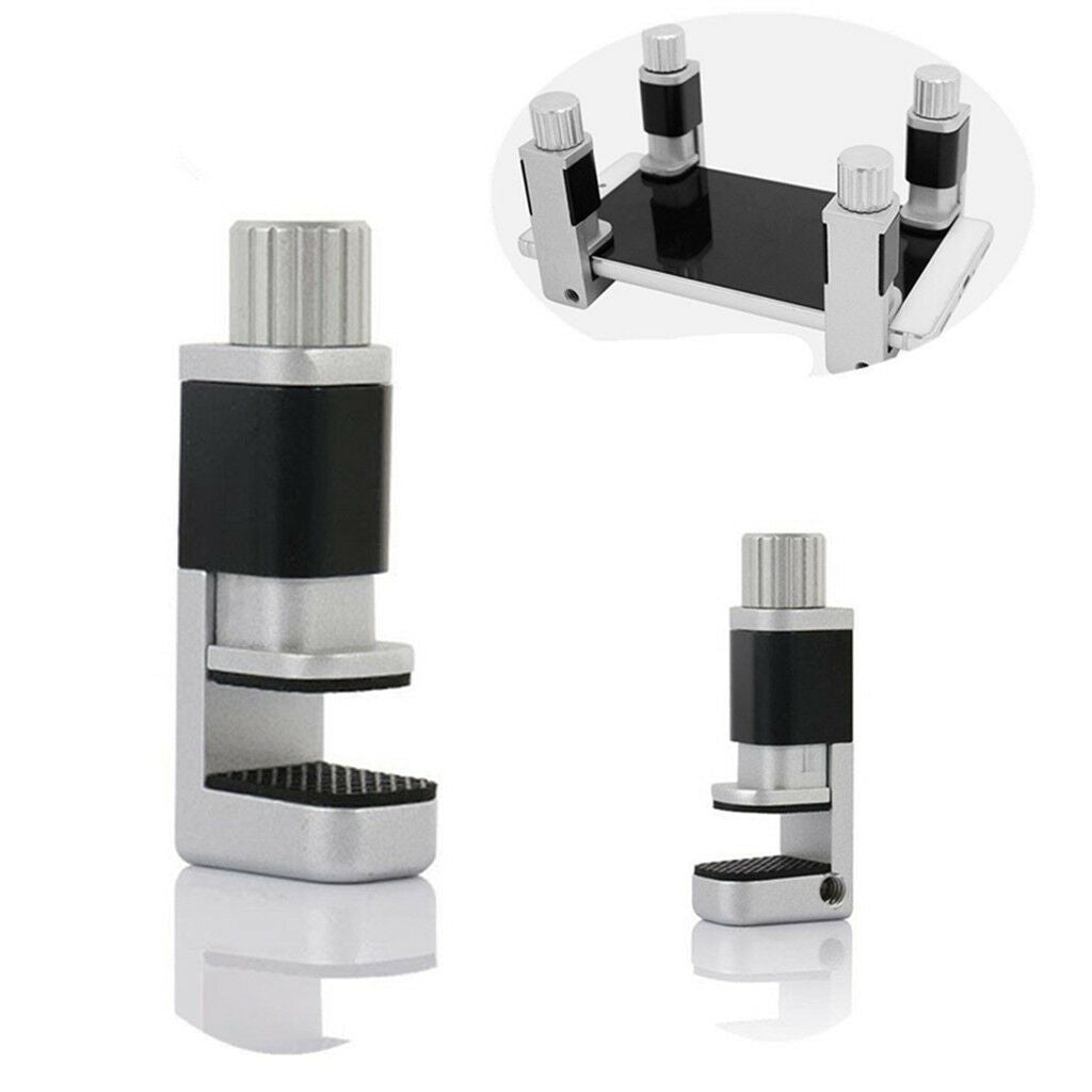 4x Metal Clip Fixture for Phone LCD Digitizer Screen Fastening Rubber Clamp