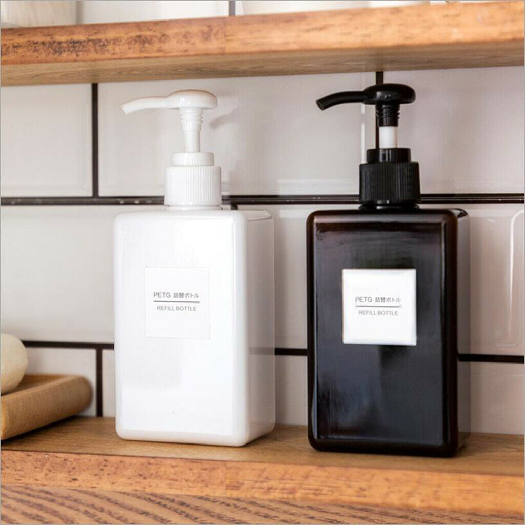 2pcs 150ml Foaming Soap Dispenser Cosmetic Containers Bottles Brown/White