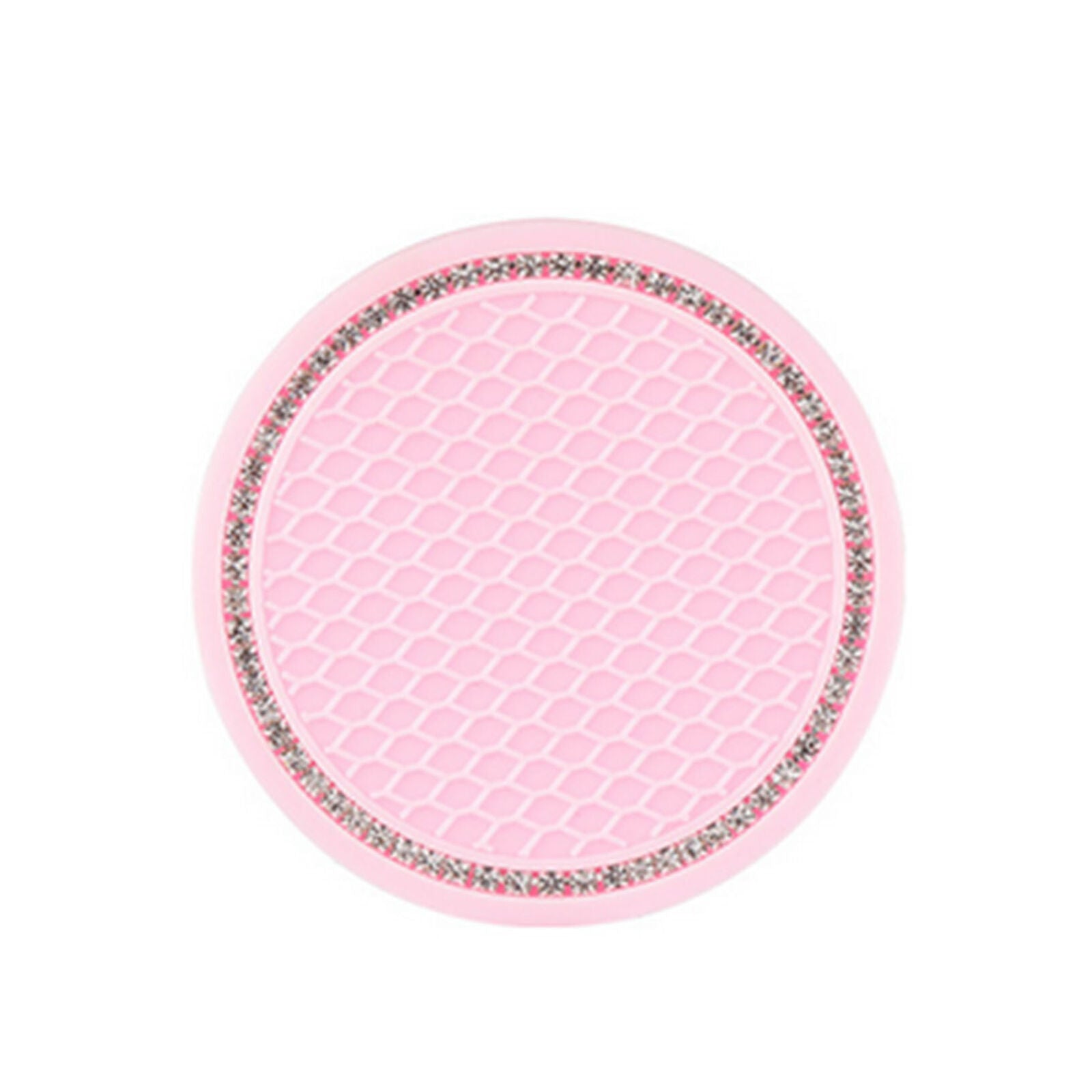 Car Accessories For Women Pink Bling Rhinestone Cup Holder Insert Coaster 2PCS