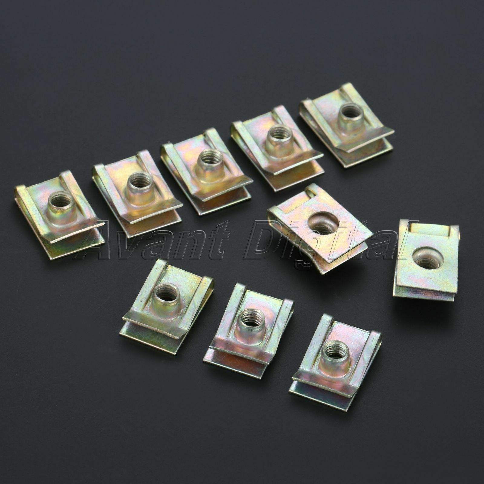 10x M6 Clips Triming Fasteners Panel Retaining Rivets Panel Nuts Metal Wholesale