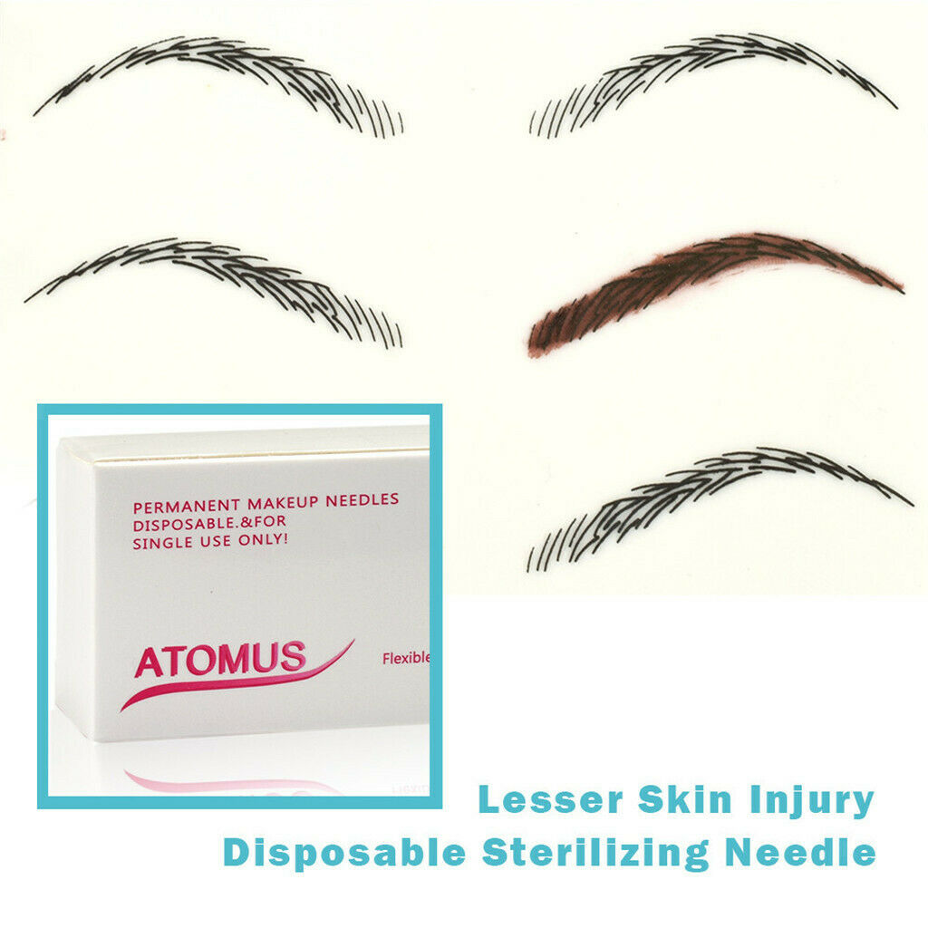 Microblading Permanent Makeup Eyebrow Tattoo Needles Pen Relieving Paster#4