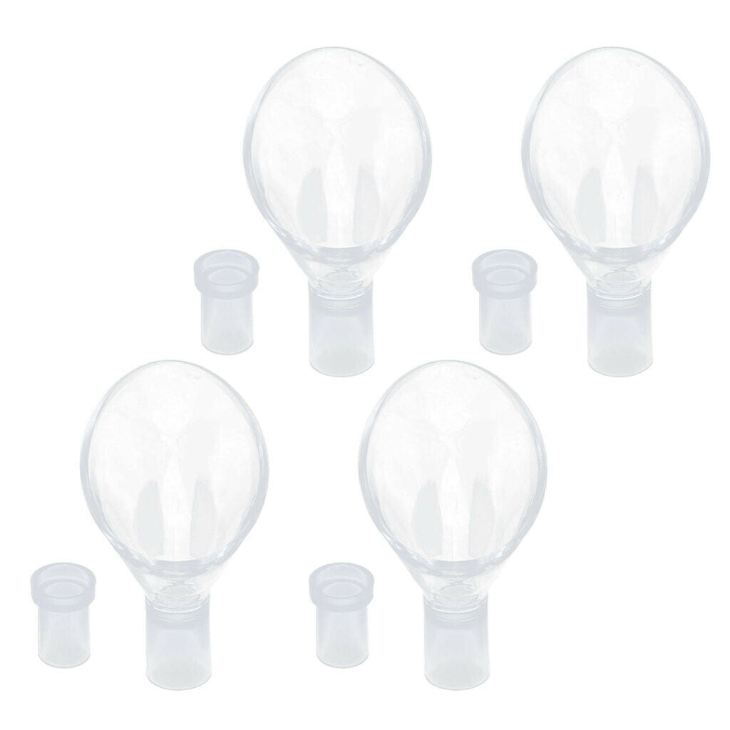 Pack of 4 Transparent Lily Pipe Aquariums Accessory For Fish Tank Parts
