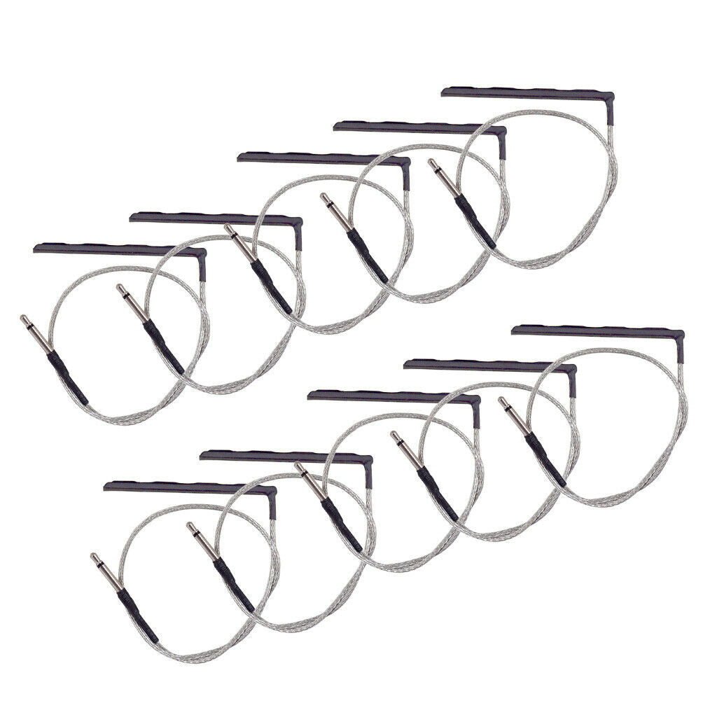 10Pcs Rod Piezo Pickup Transducer for 4 Strings Acoustic Guitar Ukulele Uku