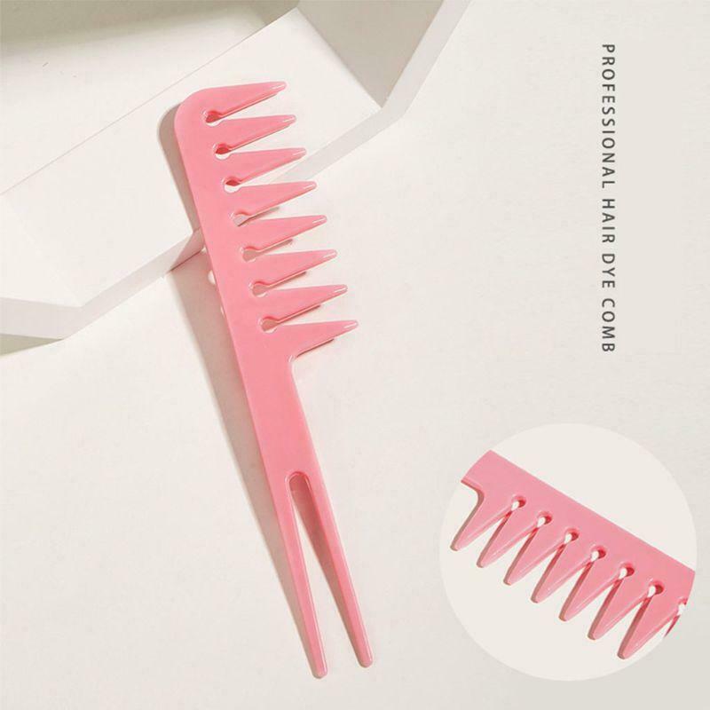 Wide Teeth Hairbrush Fork Comb Men Beard Hairdressing Brush Styling Tool
