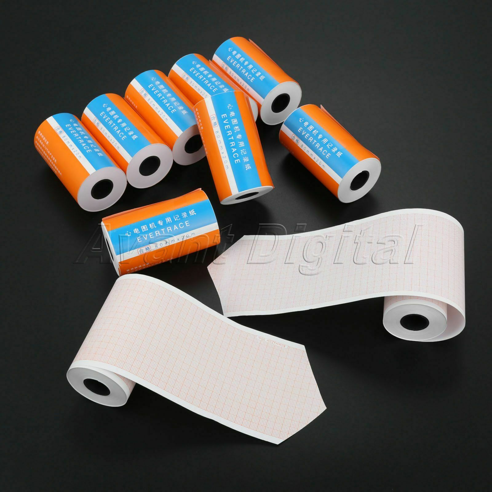 10 Roll 80mm*20m Clinic Thermal Printing Paper For ECG300G ECG Machine 3-channel