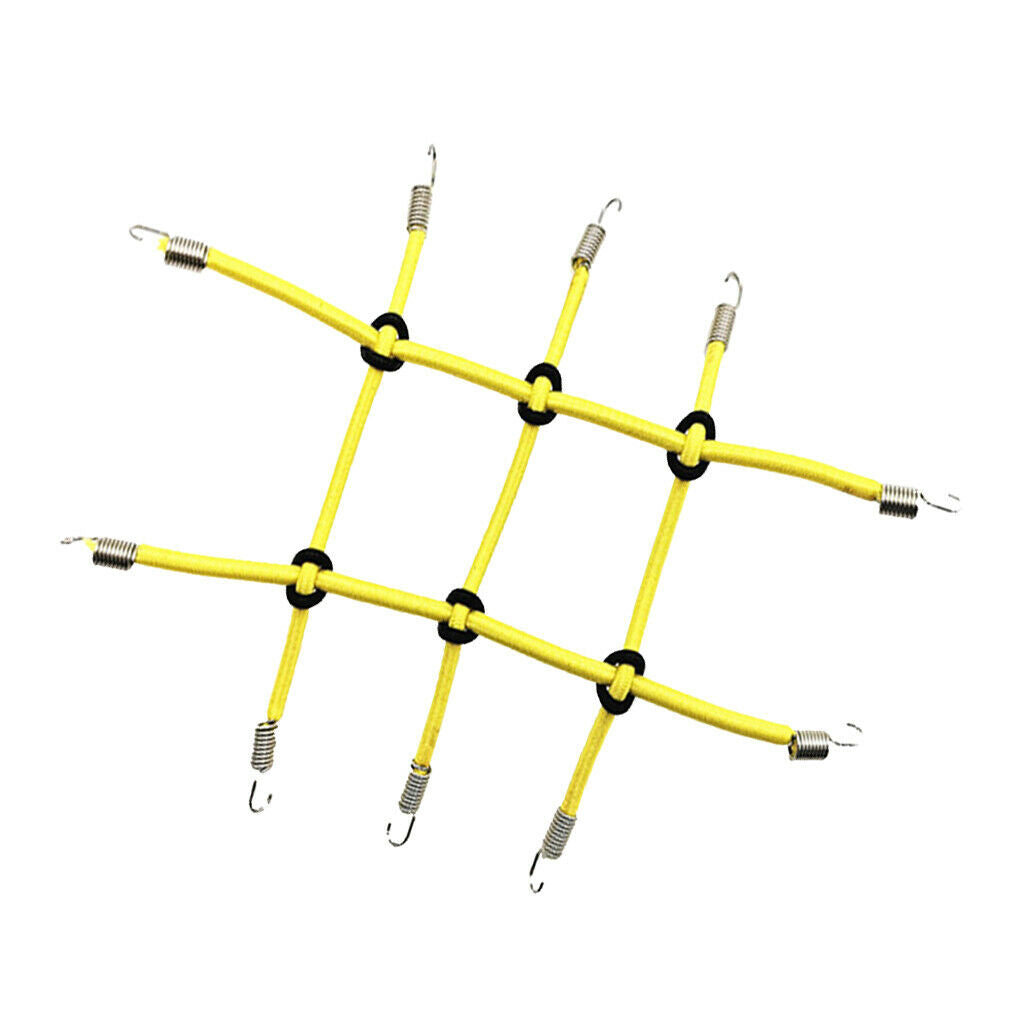 Elastic RC Rack Luggage Net w/ Hook for 1/10 RC Rock Crawler Car Yellow