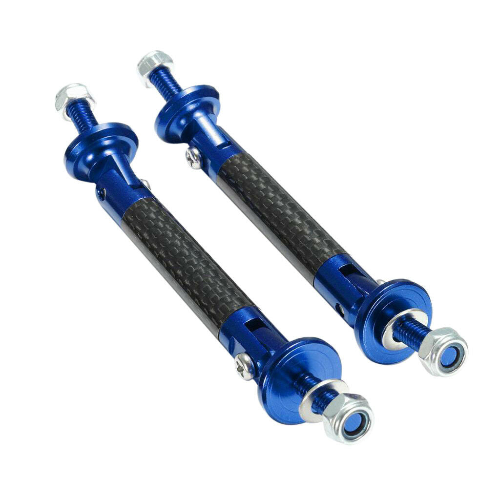 2x Front Rear Frame Bumper Lip Splitter Strut Rod Support Bars Blue