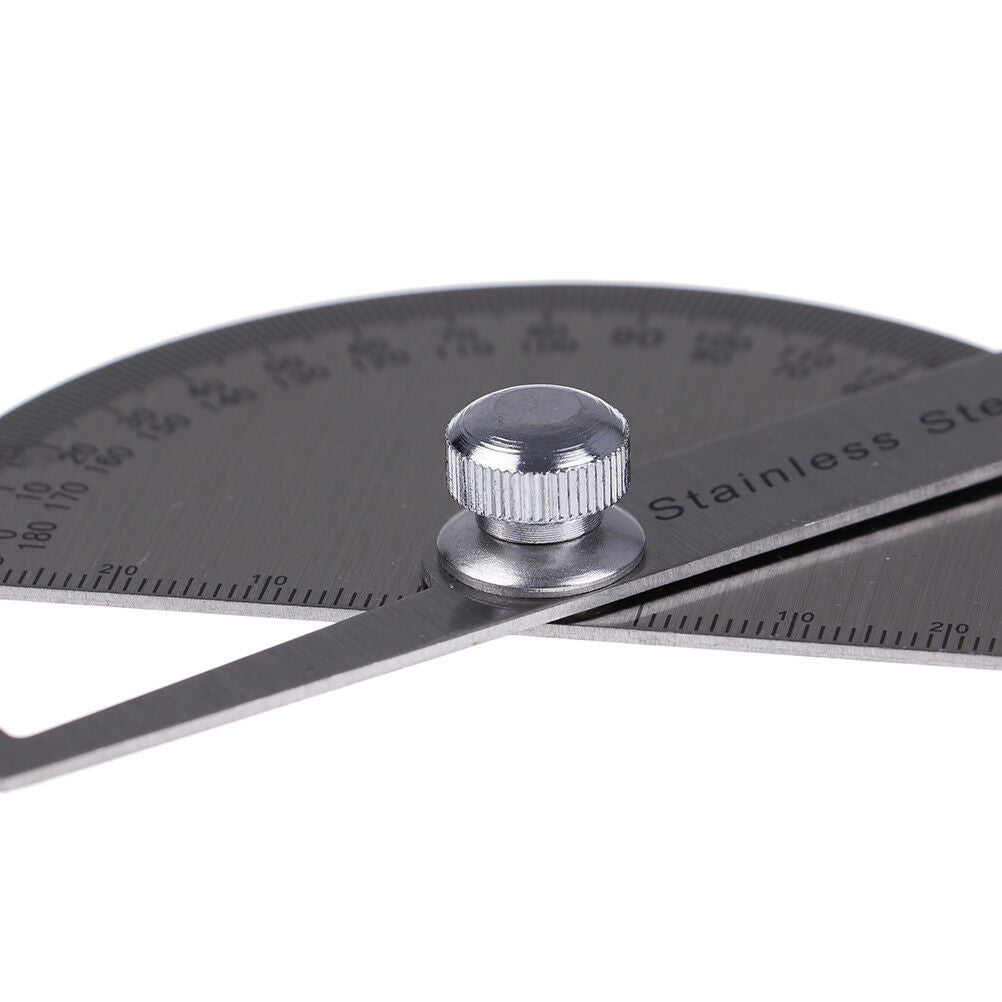 Stainless steel 180 degree protractor angle finder arm measuring ruler tool D FT