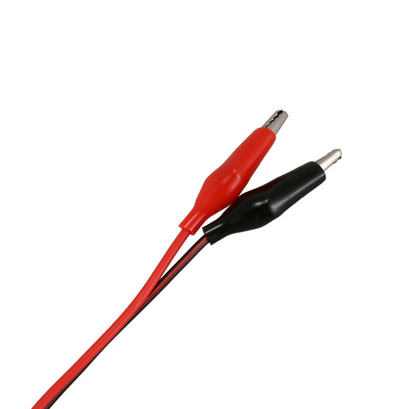 2 Pcs Red Black Banana Plugs to Alligator Clips Probe Test Cable 1M F9C4C4