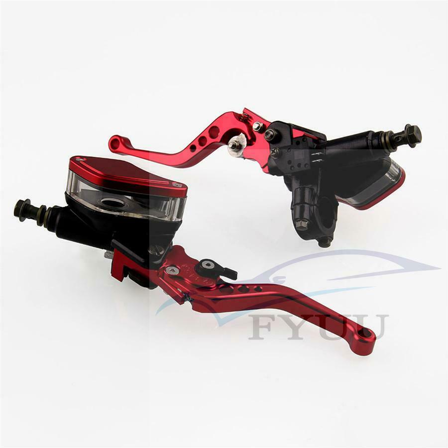 7/8"22mm Motorcycle Master Cylinder Reservoir Hydraulic Brake Clutch Lever Black