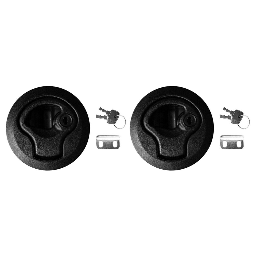 2pcs  2" Flush Pull Slam Latch for Marine Boat Deck Hatch RV 1/4" Door Lock