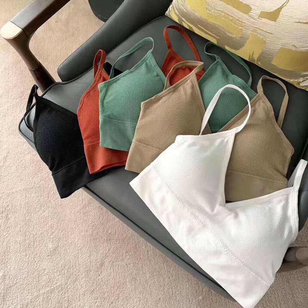 6Pcs Fashion Removable Padded Bralette Seamless Comfort Bra Tank Top Set