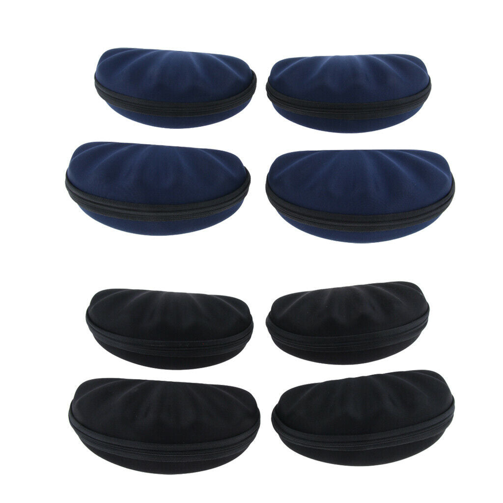 8Pcs Large Glasses Sunglasses Hard Case Box Protector Holder - Zipper Design -